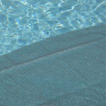 Edenea - Couverture Solaire Piscine Gris Silver - Rectangle - 220X450 Cm - 215 Microns - Recoupable