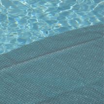 Edenea - Couverture Solaire Piscine Gris Silver - Ronde - Diamètre 550Cm - 215 Microns - Recoupable
