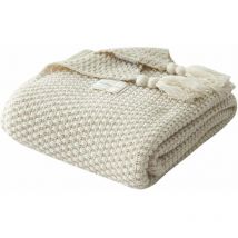 Couverture Tricoter,Nordic Faite à La Main en Tricot Couverture Mode pour Couverture Souple Plaids pour Canapé Bedsure Couverture