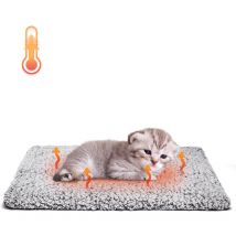 Couvertures auto-chauffante pour chats et chiens, 60cm45cm Tapis de Couchage pour Animaux de Compagnie Réversible et Lavable, Coussin Thermique