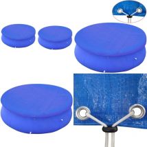 Couvertures de piscines rondes hors sol de 450-457 cm 2 pcs - couverture de piscine - couvertures de piscine - Home & Living - Bleu