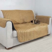 Couvre canapé ou fauteuil beige - 3 places - Marron