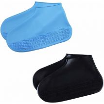 Couvre-Chaussures en Silicone, 4 pièces de Couvre-Chaussures imperméables antidérapantes, Couvre-Chaussures en Silicone réutilisables pour Marcher