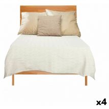 Couvre-lit 180 x 260 cm beige losange (4 unités)
