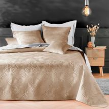 Couvre-lit 2 personnes matelassé 220x240 + 2 taies solange Lin