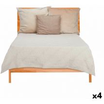 Giftdecor - Couvre-lit 240 x 260 cm beige (4 unités)