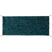 Edredon Ozie en velours 80x180cm bleu canard Atmosphera Créateur D'intérieur