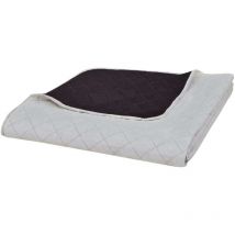 Couvre-lit à double face matelassé Beige/Marron 230x260 cm