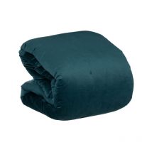 Couvre lit en Velours 'Jiling' 240x260cm Bleu Canard