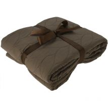 Couvre-lit matelassé, marron, 200 x 220 cm