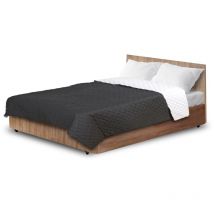 Couvre-lit matelassé par ultrasons 200x220 cm, blanc et noir