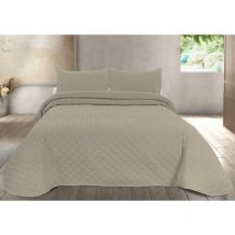 Egna beig bouti bouti quilt, quilt dede Entretiempo. Bouti avec garniture fine. Taille du lit 135 (235x270 cm). Toucher de soie 100% Microfibre of