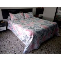 Couvre Lit Lit 150CM 100% Polyester 250X270CM Deux Oreiller 57X75CM Plumes