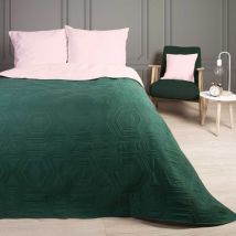Couvre-lit TARA/vert+rose clair/200x220