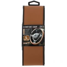Carplus - Couvre volant comfort grip l 39-40 cm - marron