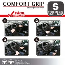 Couvre Volant Micro-perfore Comfort Grip M 37-38 Cm - Noir