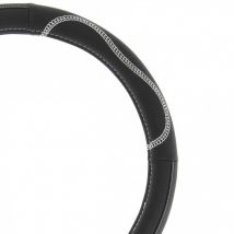 Carplus - Couvre volant noir surpiqure blanche - 37-39cm