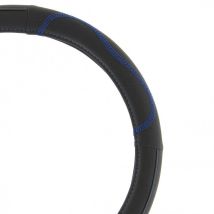 Couvre volant noir surpiqure bleu – 37-39cm – Accessoires équipement intérieur – CARPLUS