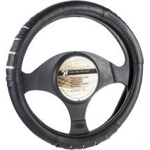 Lenkradbezug aus Kunstleder und Chrom