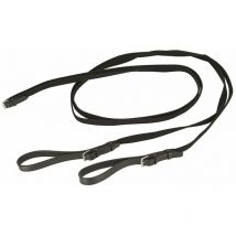 Web Draw Reins with Soft Leather Loops Black Covalliero