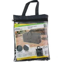 Cover Kinzo Custodia per Cuscini da Giardino in Poliestere Nero fino a 6 Cuscini