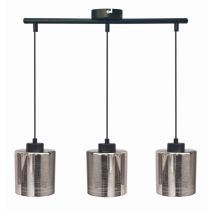 Lampadario Candellux Cox 33-53886 Nero Vetro Cromo 3xe27