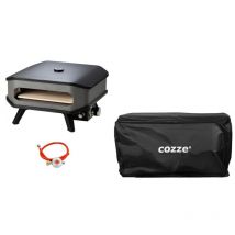 Forno per Pizza con Pietra Refrattaria 34 cm Portatile con Copertura