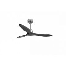 Purline - Tenerife De Klassfan - Super Destratificateur Et Ventilateur Dc 132 Cm Chrome Pales Bois Noir Sans Lumière 25 À 40 M²