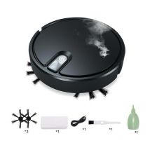 Aspirateur Robot balayeur(noir), aspirateur Robot et vadrouille Robot Aspirateur Balayeur - Aspirateur Intelligent réutilisable 5 en 1, balayeuse