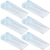 (Transparent)6 Pièces Cale Porte de PVC, Cale Porte Sol Réglable en Hauteur et Empilée pour être Utilisée, Bloque Porte Sol pour Portes et Sols