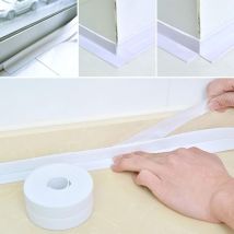 Cpsarkv 3 Rouleau de Joints Adhésifs Cuisine et Salle de Bain Épaisseur 3.8cm Longueur 3.2m Blanc