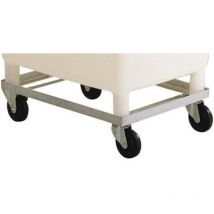 Châssis mobile acier galvanisé rectangulaire pour bac de transport 400 l