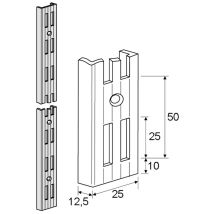 Element System - Crémaillère Double Perforation - Décor : Gris Aluminium - Longueur : 1500 Mm - Ral : 9006