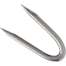 Connecton - crampillon 3,5x30 mm en acier galvaniser - bte 5 Kg - Attache grillage, câble, fil