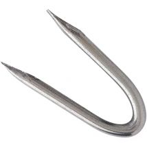 Connecton - crampillon 4,5x45 mm en acier galvaniser - bte 5 Kg - Attache grillage, câble, fil