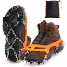 Crampons Antidérapants 8 Dents en Acier au Manganèse Crampon Neige Crampon d'escalade Alpinisme Randonnée Pêche Activités sur Terrain Neigeux(1 Paire)