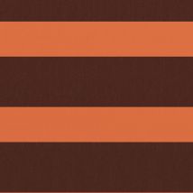 Inlife Écran de balcon Tissu Oxford Orange et marron 120x500 cm