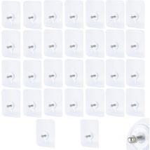 Niceone - Lot de 30 crochets muraux adhésifs puissants, sans couture, pour montage sur support, sans trace