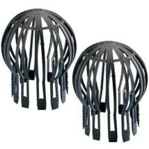 Crapaudine – Panier gouttière – Lot de 2 – Plastique – 14,5 cm de hauteur, 12 cm de diamètre – FDC