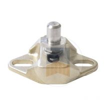 Crapaudine réglable à visser en Cupro-aluminium. Blanc Ral 9010 - Diamètre de l'axe (mm) : 12