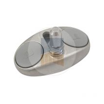 Portac - Crapaudine réglable à visser en Inox avec stries antiglissement et cache-vis. Diamètre de l'axe (mm) : 12