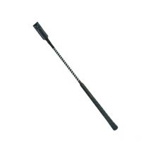 Amahorse - Frustino bicolore con manico golf in gomma e punta in pelle lunghezza 65 cm - Nero e Nero