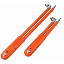 Rosemary - Crayon de précision Ajustable pour Charpentier Compas Diviseurs de Grand diamètre Marquage et rainurage pour Le Travail du Bois, (2pcs)