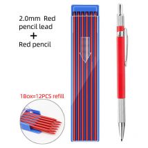 Crayon de soudage avec 12 recharges de rechange à bande rouge, marquages ​​métalliques pour crayons de soudage mécaniques, fabriqués, rouge