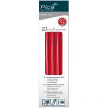 Crayon de charpentier rouge - 30 cm en boîte de 10 Pica marker