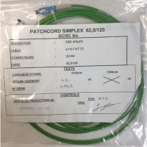 AVB - crc 47S475 - Cable de Fibra Óptica 62.5/125 sc/sc Simplex de 5 metros - verde