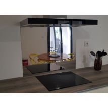 Alucouleur - Crédence Inox Miroir h 55 cm x l 110 cm de 1mm