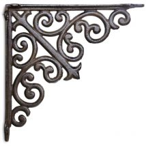 Crédence Fonte Marron 24x3.5x24cm - Décoration d'Autrefois