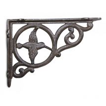Crédence Oiseau Fonte Marron 22.5x4x16.5cm - Décoration d'Autrefois