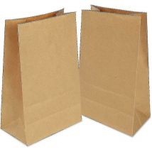 100 Kraft Paper Bag, 9 x 18 X5.5 Cm Small Paper Bag, Gift Bags 100% Recycled Kraft Paper (brown) - Crea